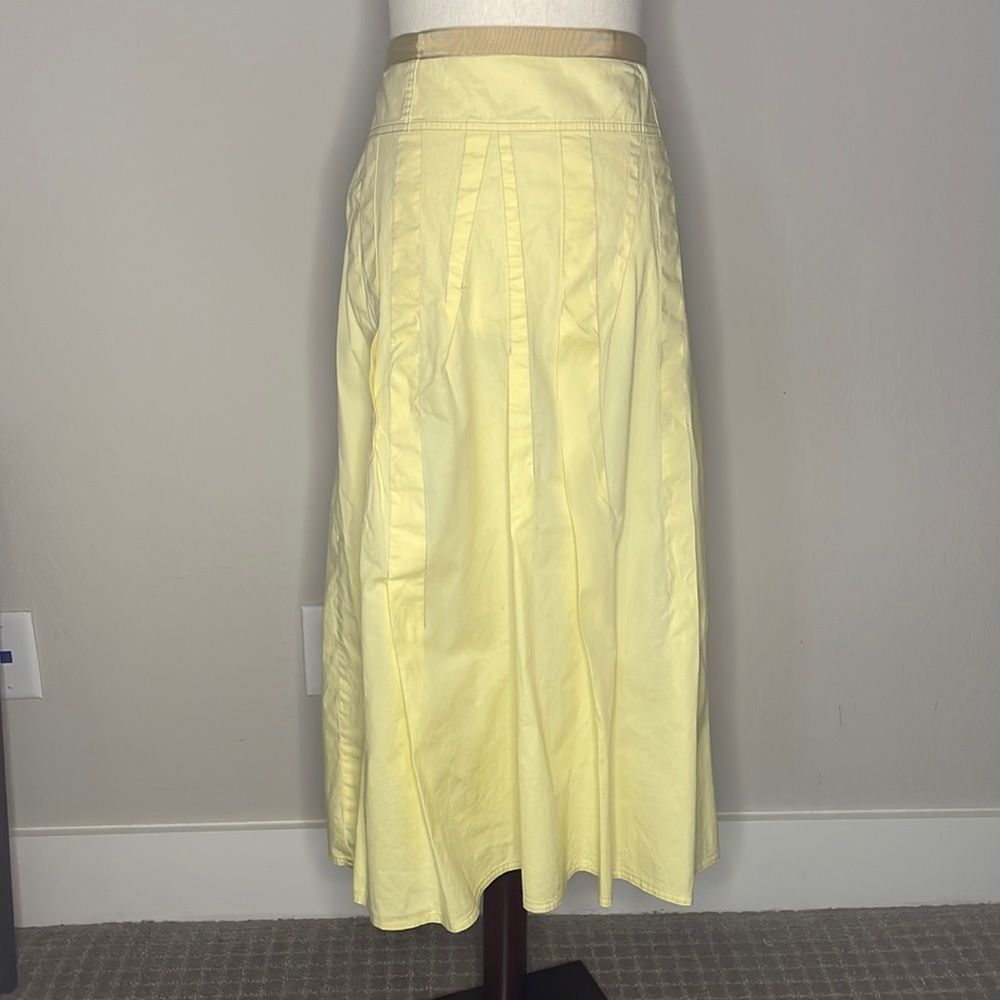 NEESH by DAR pale yellow drop waist skirt with unusual pleats